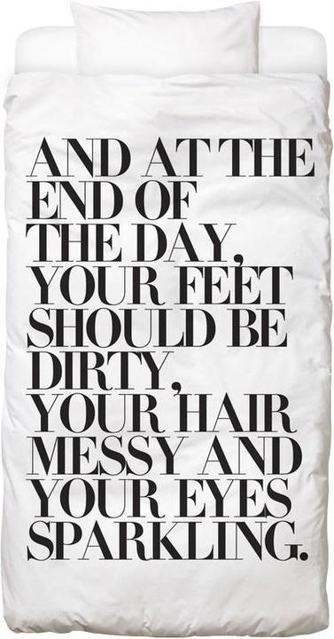 Juniqe At The End Of The Day Your Feet Should Be - Zitate & Slogans (Bettwäsche Set, 160 x 240 cm, 65 x 65 cm)