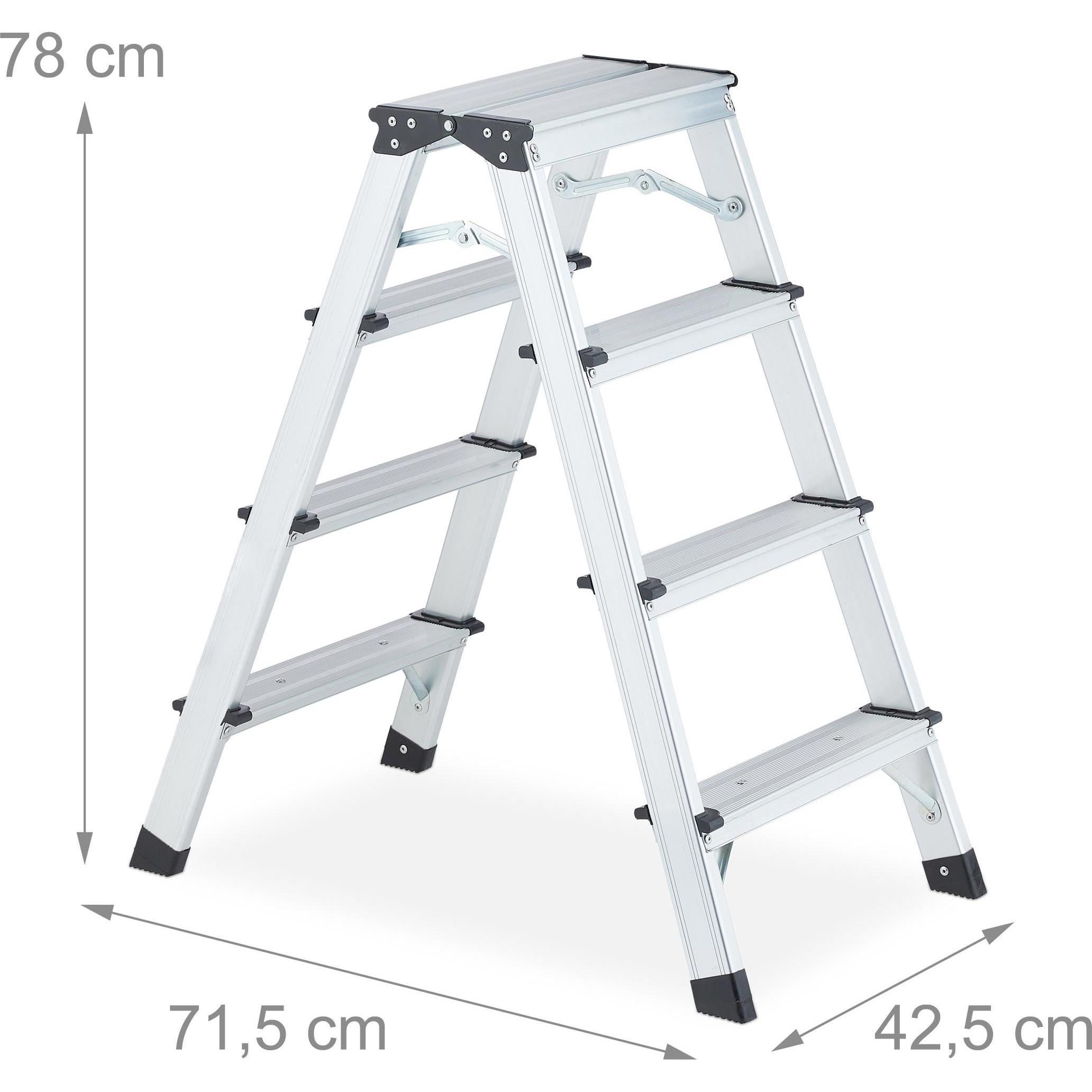 Thumbnail - Relaxdays, Leiter + Gerüst, Trittleiter (Trittleiter, 71.50 cm)