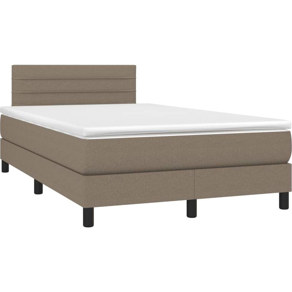 VidaXL, Bett, Bo x springbett mit Matratze & LED 120 x 190 cm Stoff (120 x 190 cm)