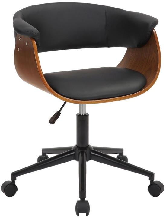 Actual product image Swisshandel24 Bruce office chair imitation leather, walnut/black (43 - 53 cm)