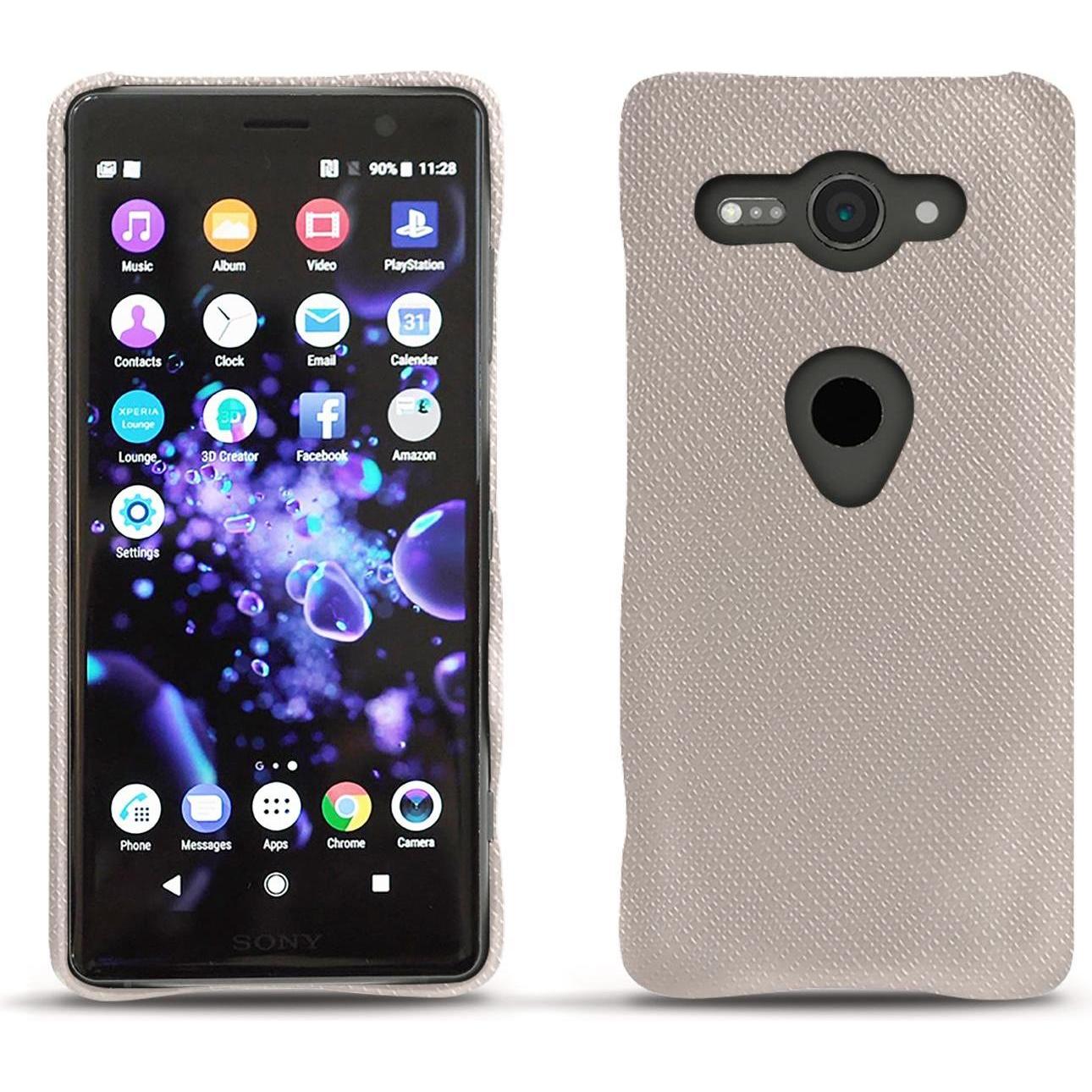 Noreve Lederschutzhülle (Sony Xperia XZ2 Compact), Smartphone Hülle, Beige