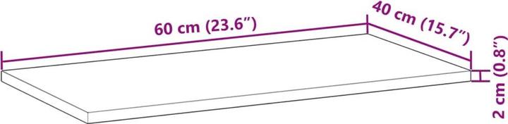 Image du produit vidaXL Tischplatte (60 x 40 cm)