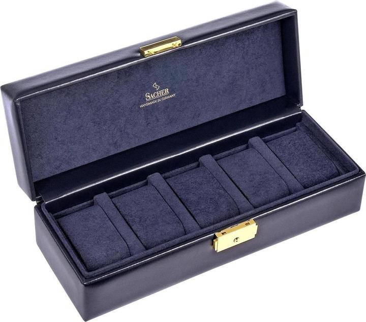 Produktbild Sacher 1015.301.014023 - Uhrenetui für 5 Uhren acuro navy (Leder)
