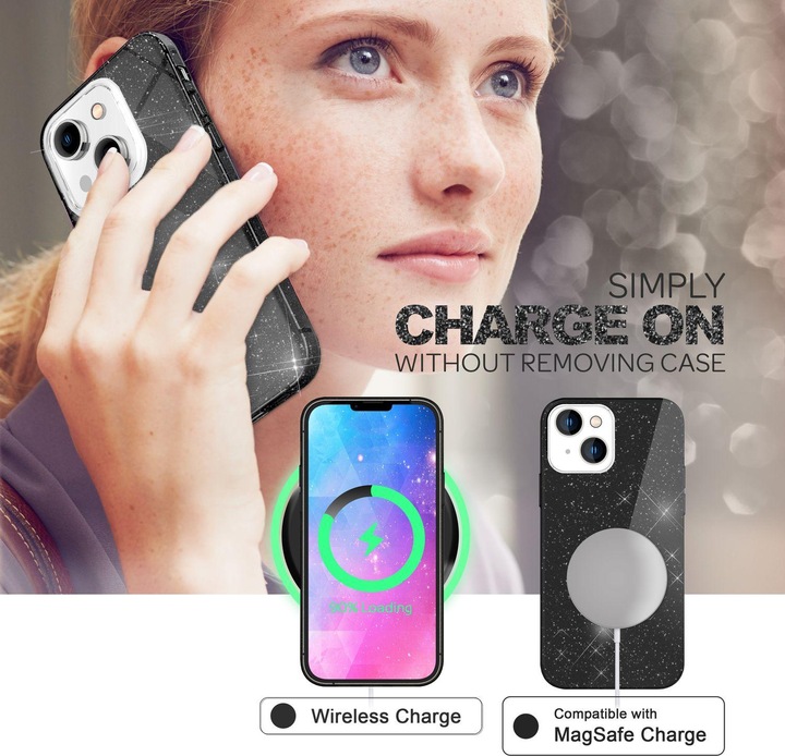 Produktbild Nalia Glitzer Hülle (Apple iPhone 14)