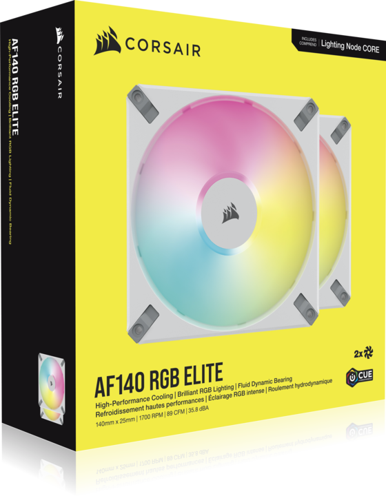 Actual product image Corsair AF140 RGB Elite (140 mm, 2 x)