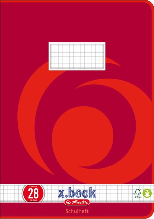 Produktbild Herlitz Schulheft X-Book, DIN A4, Lineatur 28 (A4, Kariert)