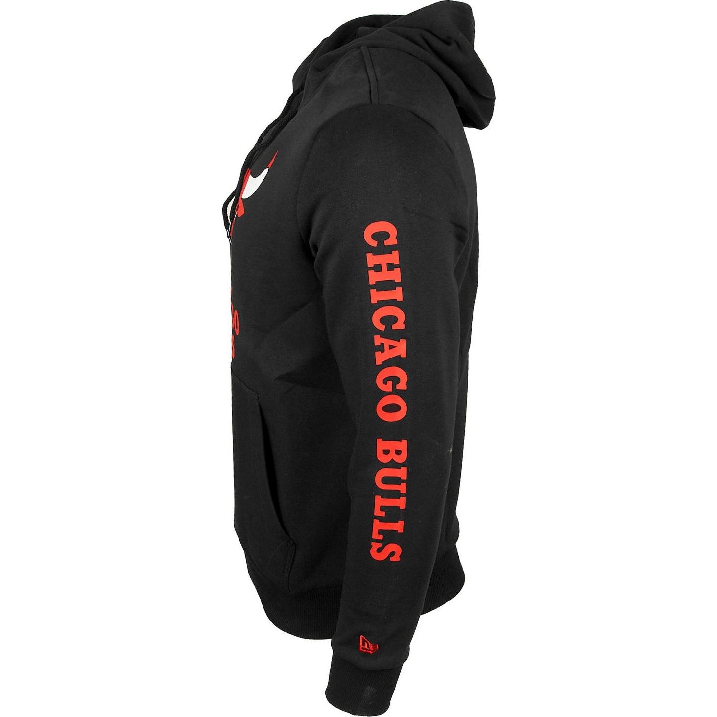 Thumbnail - New Era, Herren, Pullover, Kapuzensweatshirt - Chicago Bulls, Schwarz, (S)