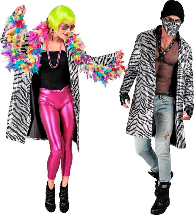 Actual product image Widmann Sequin coat in zebra pattern (M, S)