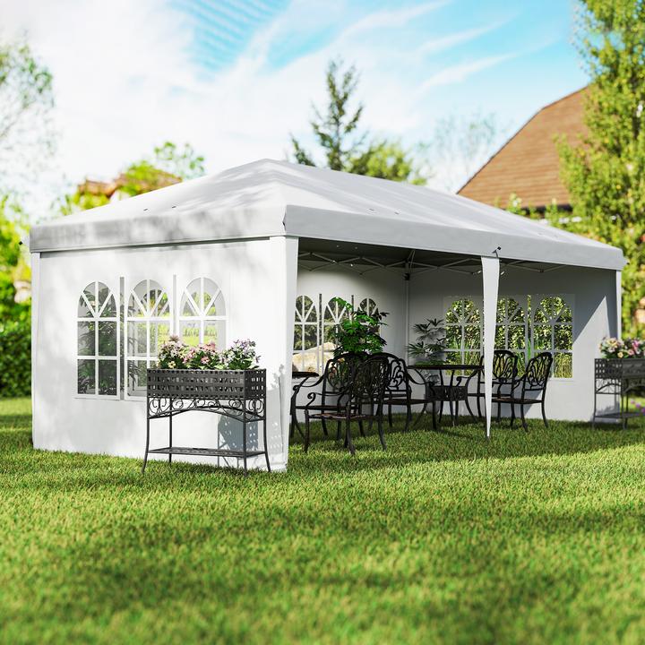 Actual product image Outsunny Folding pavilion with side walls (585 cm, 295 cm)