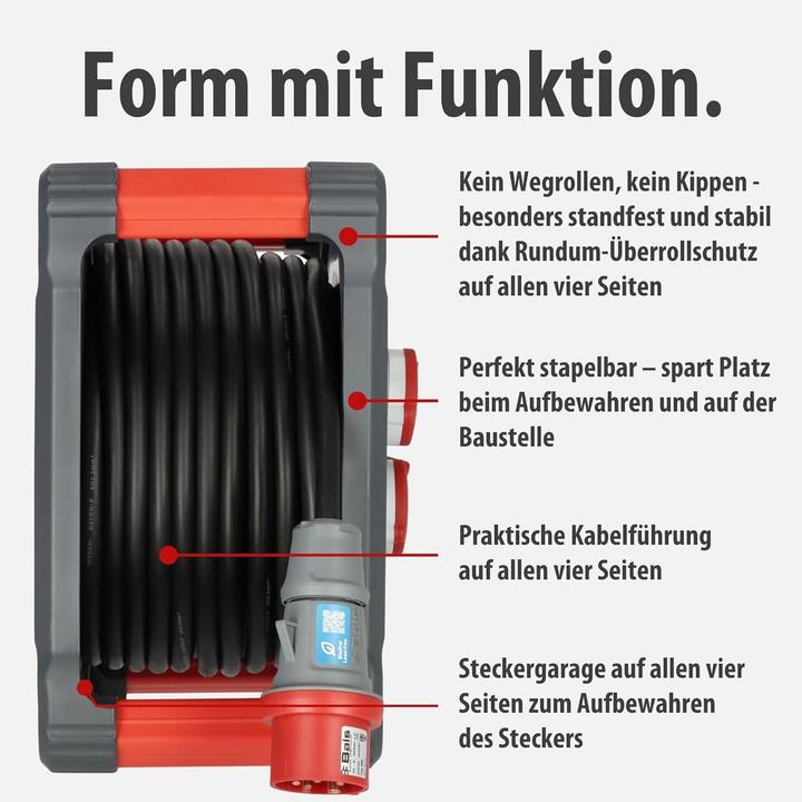 Produktbild Brennenstuhl Professional CEE-Kabeltrommel KD 3200 C7 mit Rundum-Überrollschutz (30 m, 5 mm²)