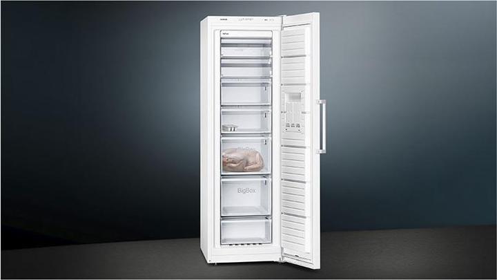 Actual product image Siemens iQ300, Freistehender Gefrierschrank, 186 x 60 cm, Weiss, GS36NVWEV, ID GS36NVWEV (Stand-alone, 242 l)