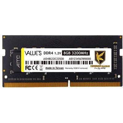 AITC 16 GB DDR4 3200 MHz SODIMM-Werte (1 x 16GB, 3200 MHz, DDR4-RAM, SO-DIMM), Memoria RAM