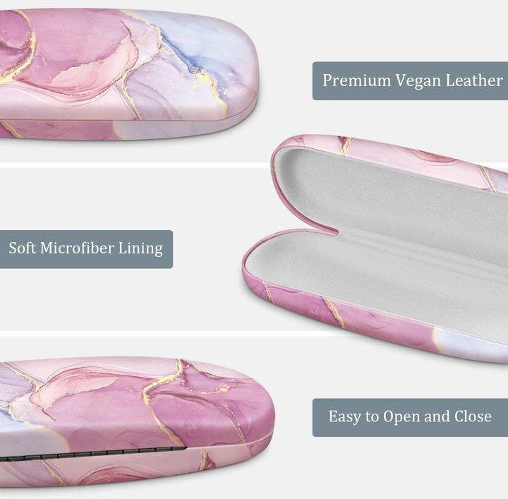 Produktbild Only-Bags.Store Tragbares Hartschalen-Brillenetui mit Brillenputztuch - Etui für Brillen und Sonnenbrillen