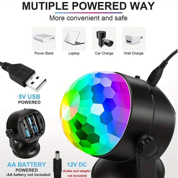 Actual product image ASMI LED Mini Sound Disco Party Light