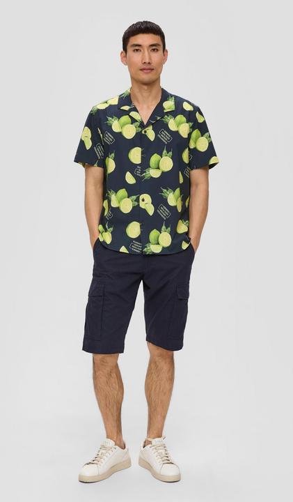 Produktbild S.Oliver Hemd Kurzarmhemd aus Viskosemix mit All-over-Print (L)
