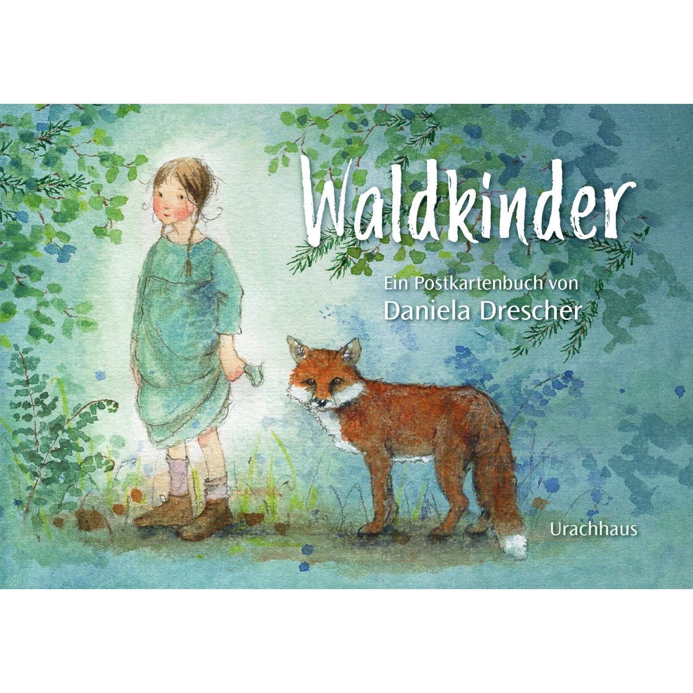 Urachhaus, Kalender, Postkartenbuch »Waldkinder« (Deutsch)