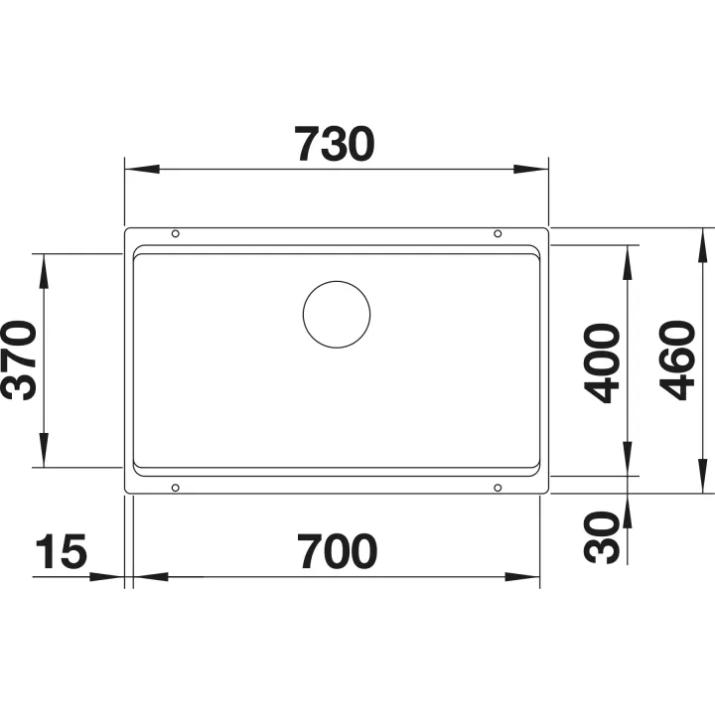 Thumbnail - Blanco, Spülbecken, Etagon 700-U (Aufsatzspülbecken, 46 cm, 73 cm)