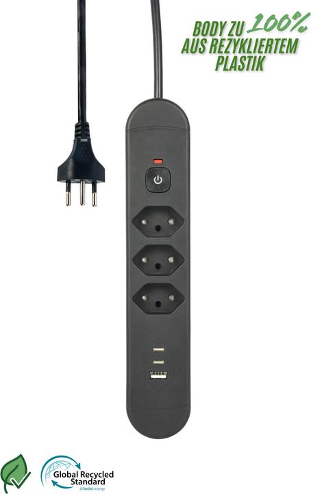 Actual product image Schönenberger Socket strip (3x, 1.80 m)