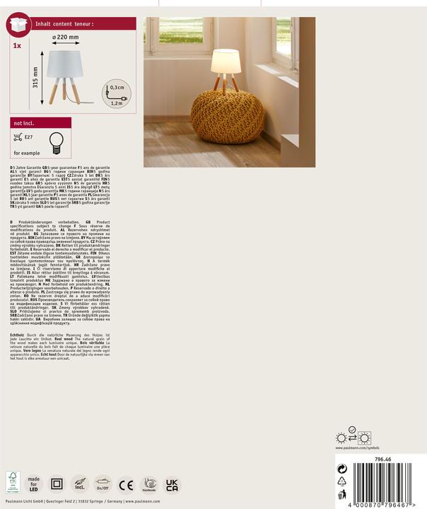 Image du produit Paulmann Bérit néordique (E27)