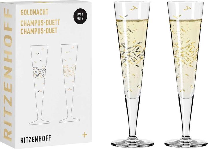 Actual product image Ritzenhoff Gold Night (20.50 cl, 2 Glasses, Champagne glasses)