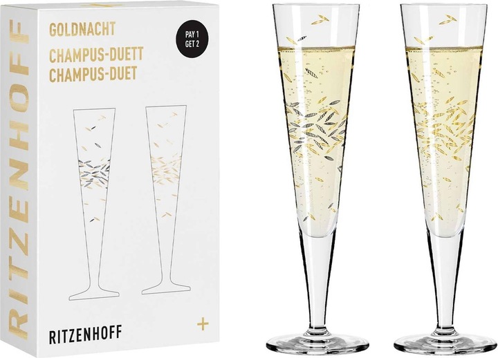 Actual product image Ritzenhoff Gold Night (20.50 cl, 2 Glasses, Champagne glasses)