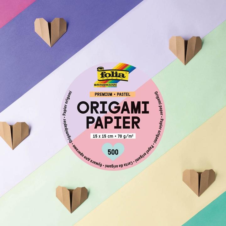 Actual product image Folia Premium folding sheets 65g/m², PASTELL, 15x15cm (65 g/m², 500 x)