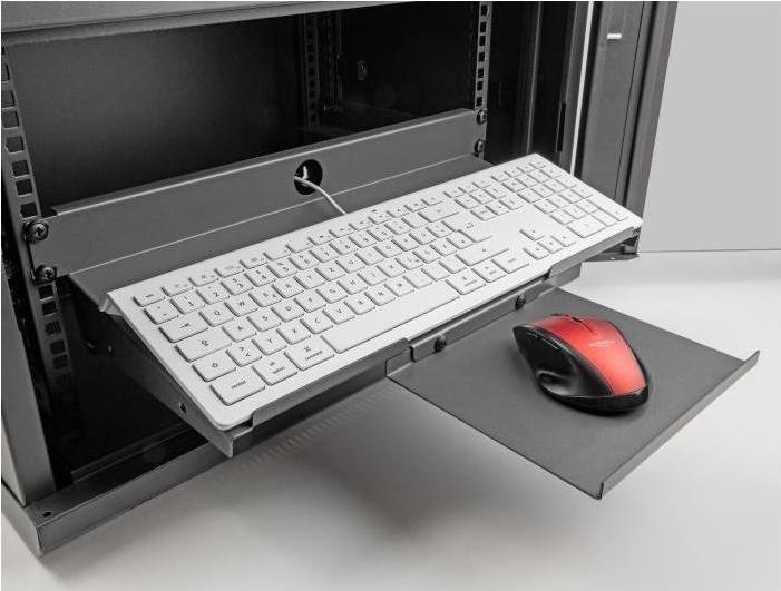 Produktbild Delock 19? Fachboden für Tastatur und Maus 1 HE dunkelgrau