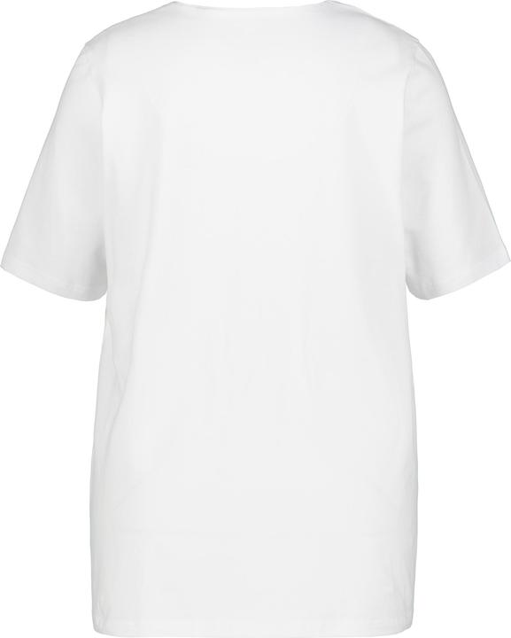 Immagine prodotto Ulla Popken T-shirt dal taglio svasato con scollo a tunica e mezze maniche (42, 44)