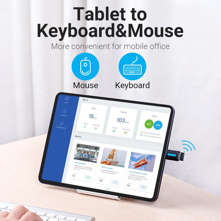 Actual product image Vention USB-C Male to USB 3.0 Female OTG Adapter Black PVC Type (USB-A)