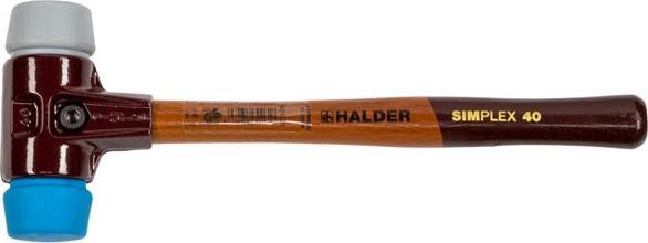 Image du produit Halder Marteau de protection SIMPLEX 40 TPE-soft/TPE-mid TE SIMPL (620 g)