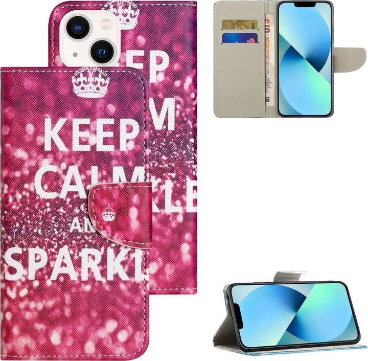 Produktbild Ueli Express iPhone 15 Buch Etui Tasche mit Kartenfach Sparkle (Apple iPhone 15)