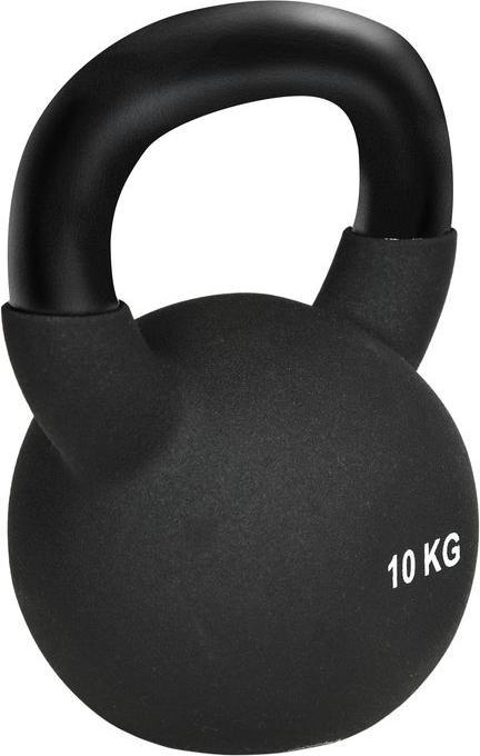 Swisshandel24 Kettlebell, Kugelhantel, 10 kg, mit Kunststoffummantelung, Stahl, schwarz 19x12x22cm (1 x 10 kg)