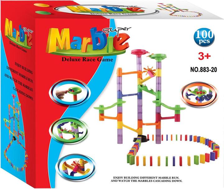 Actual product image Marble run and domino set, 100 pcs.