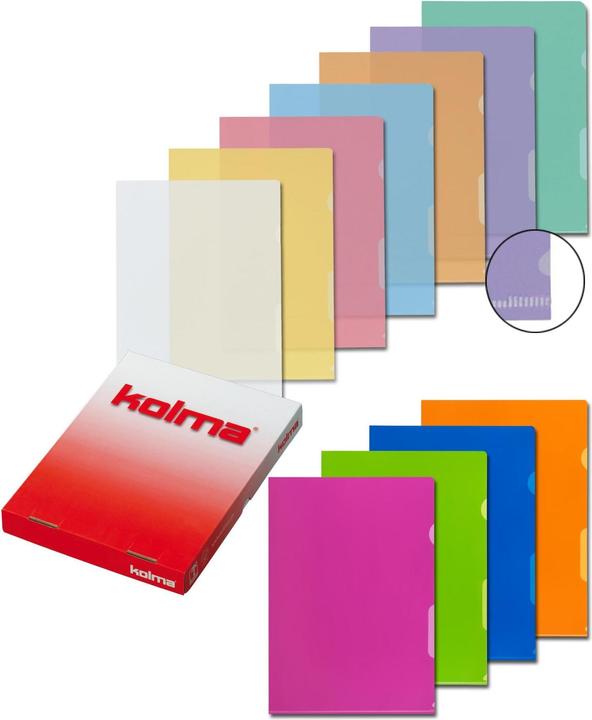 Produktbild Kolma Sichtmappe A4 genarbt superstrong farblos (A4, 100 x)