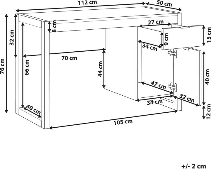 Image du produit Beliani Johnson (112 x 50 x 76 cm)