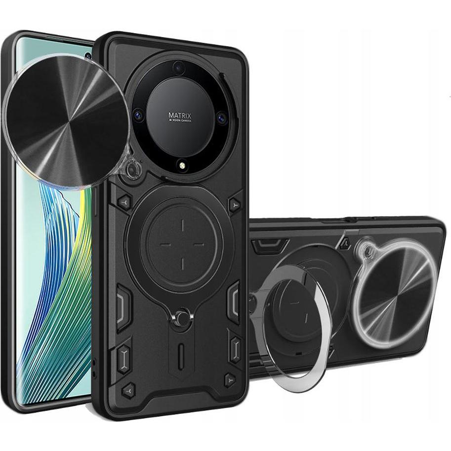 Techsuit - CamGuard Pro - Honor Magic5 Lite - Black (Honor Magic 5 Lite), Cover smartphone, Nero