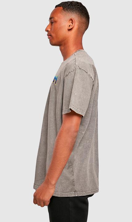 Produktbild Merchcode Powerslave - Dark Ink Acid Washed Oversize Tee - 190099 (XS)