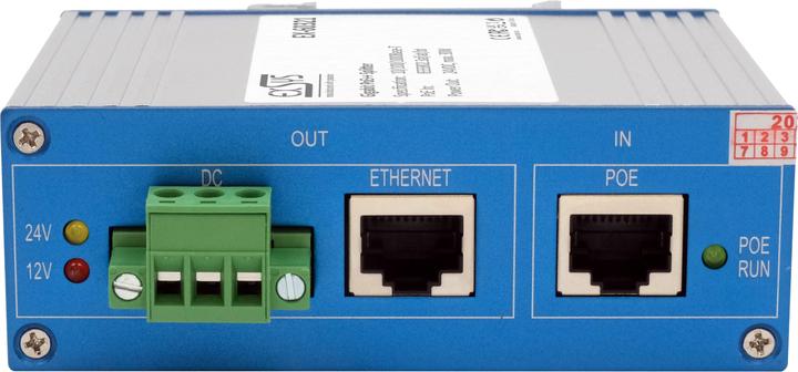 Actual product image Exsys Ethernt PoE++ Splitter 10/100/1000M 802.3bt,24VDC/2A/48W (PoE Splitter)