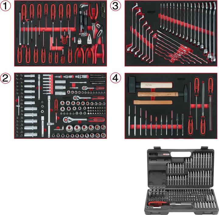 Actual product image KS Tools Universal system inlay set (515 pieces)