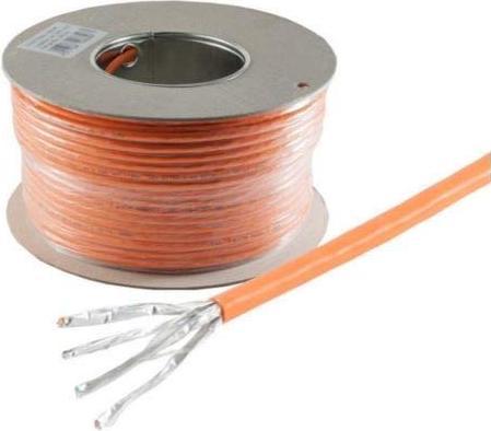 Productafbeelding Helos Installatiekabel Hoge Kwaliteit, Cat.7 ruwe kabel, S/FTP, PiMF, LSZH, oranje, 100m ring -Cat.7 ruwe (S/FTP, CAT7, 100 m)