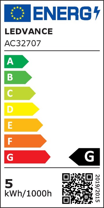 Energie-Label Osram Base (GU10, 4.30 W, 350 lm, 5 x, G)