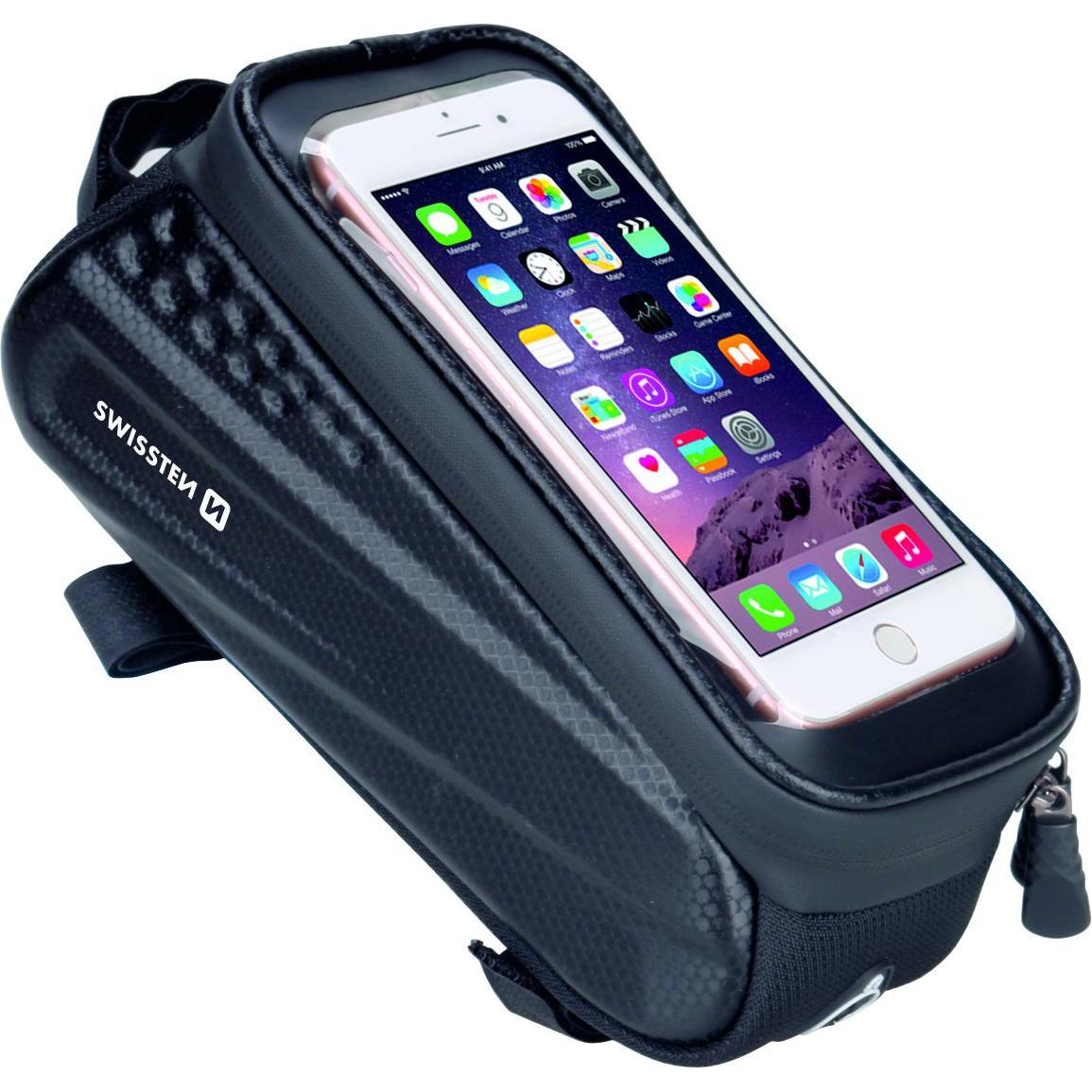 Swissten Waterproof Fahrradhalterung 2, Smartphone Halterung, Schwarz