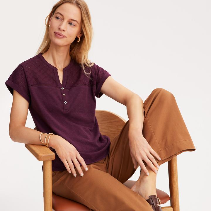 Actual product image Anne Weyburn T-Shirt mit Henley-Ausschnitt (38)