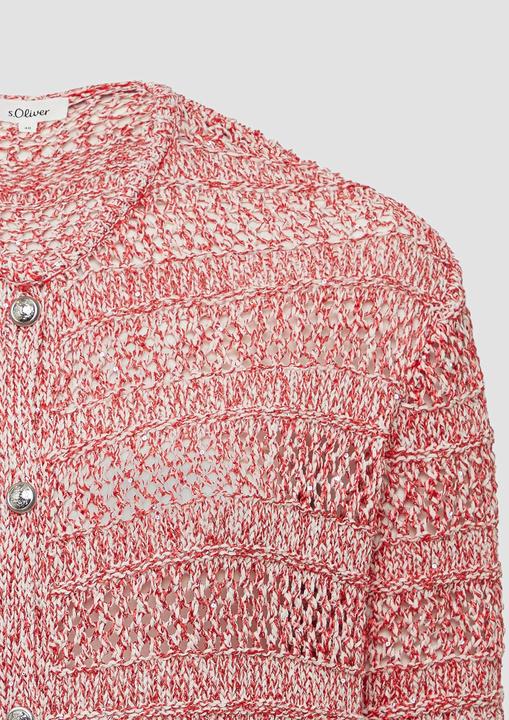 Actual product image S.Oliver Strickjacke Ajour-Strickjacke mit Glitzereffekt (54)