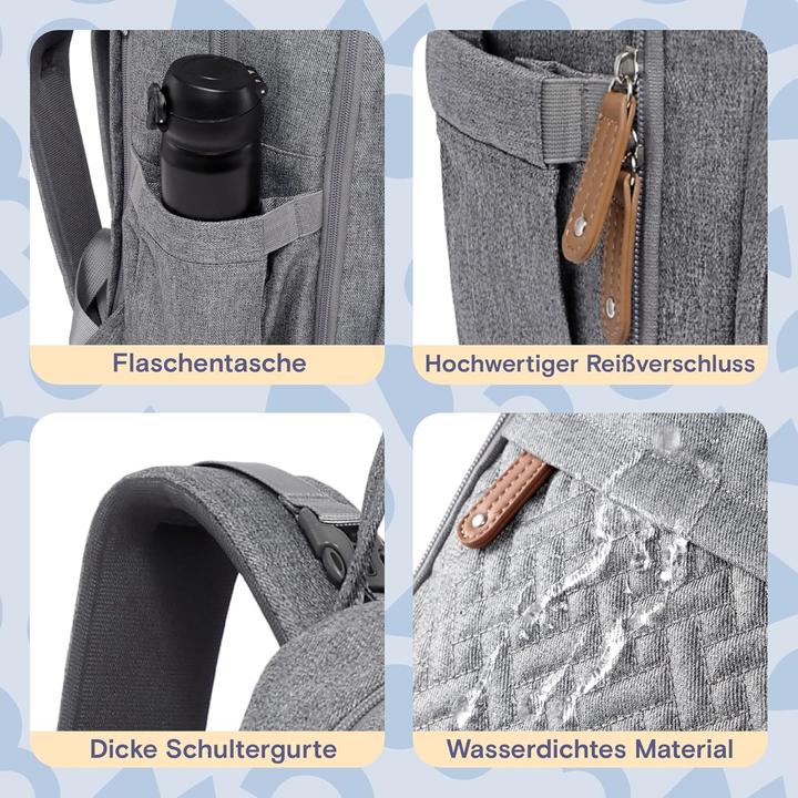 Actual product image Ruvalino Baby-Wickelrucksack mit Wickelauflage