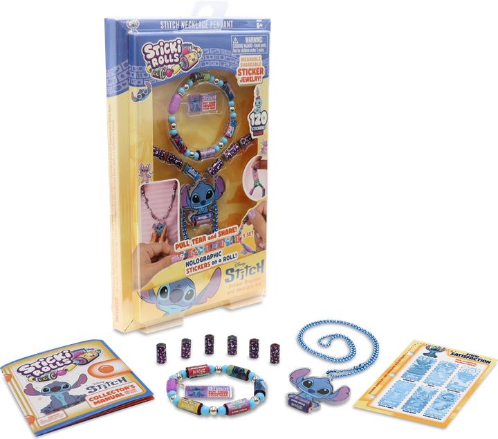 Actual product image Sky Castle Sticki Rolls Stitch Pendant Pack, Wearable Sticker Jewellery, Collectable Toys, Disney Stitch