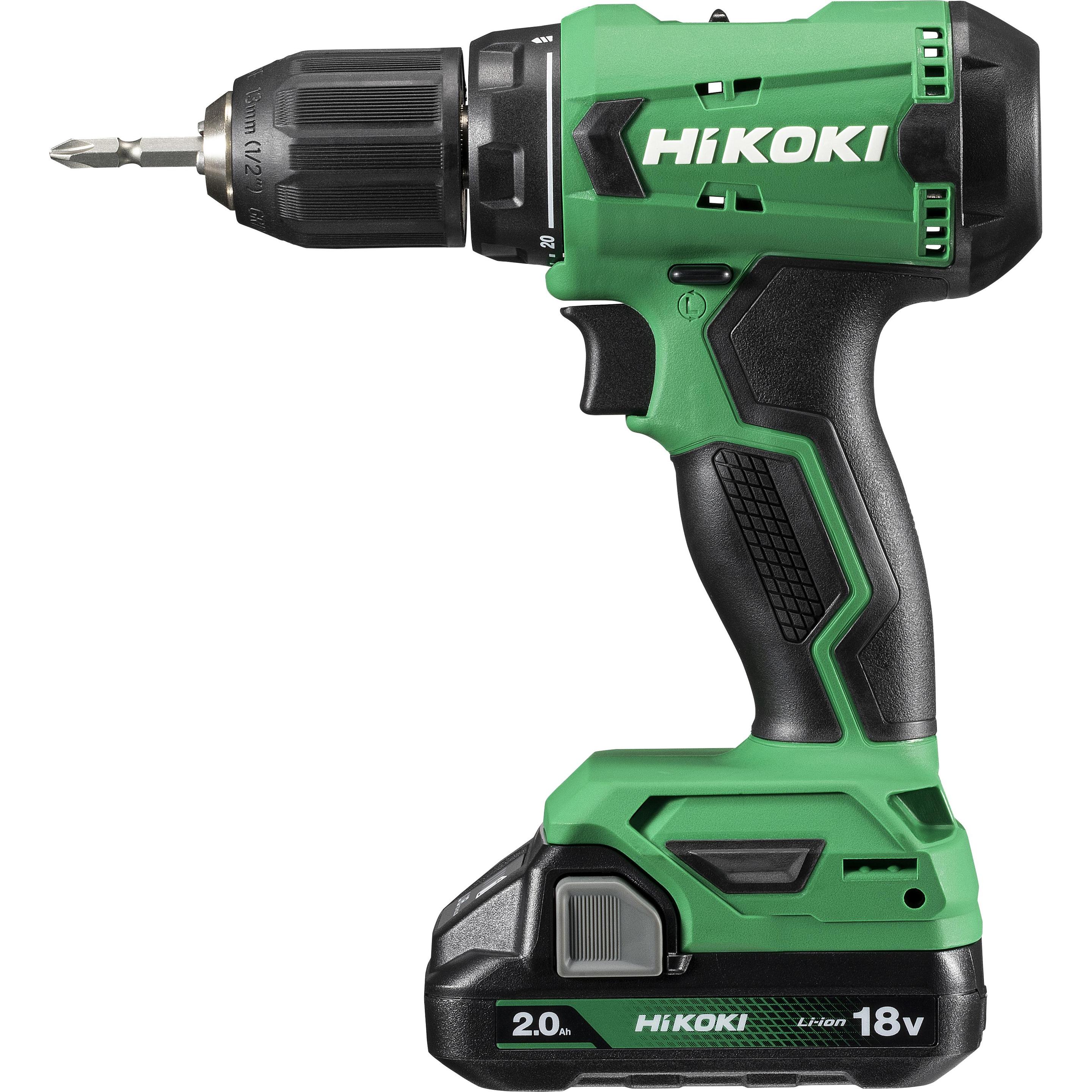 Hikoki, Bohrmaschine + Akkuschrauber, DS18DAWCZ (Akkubetrieb)