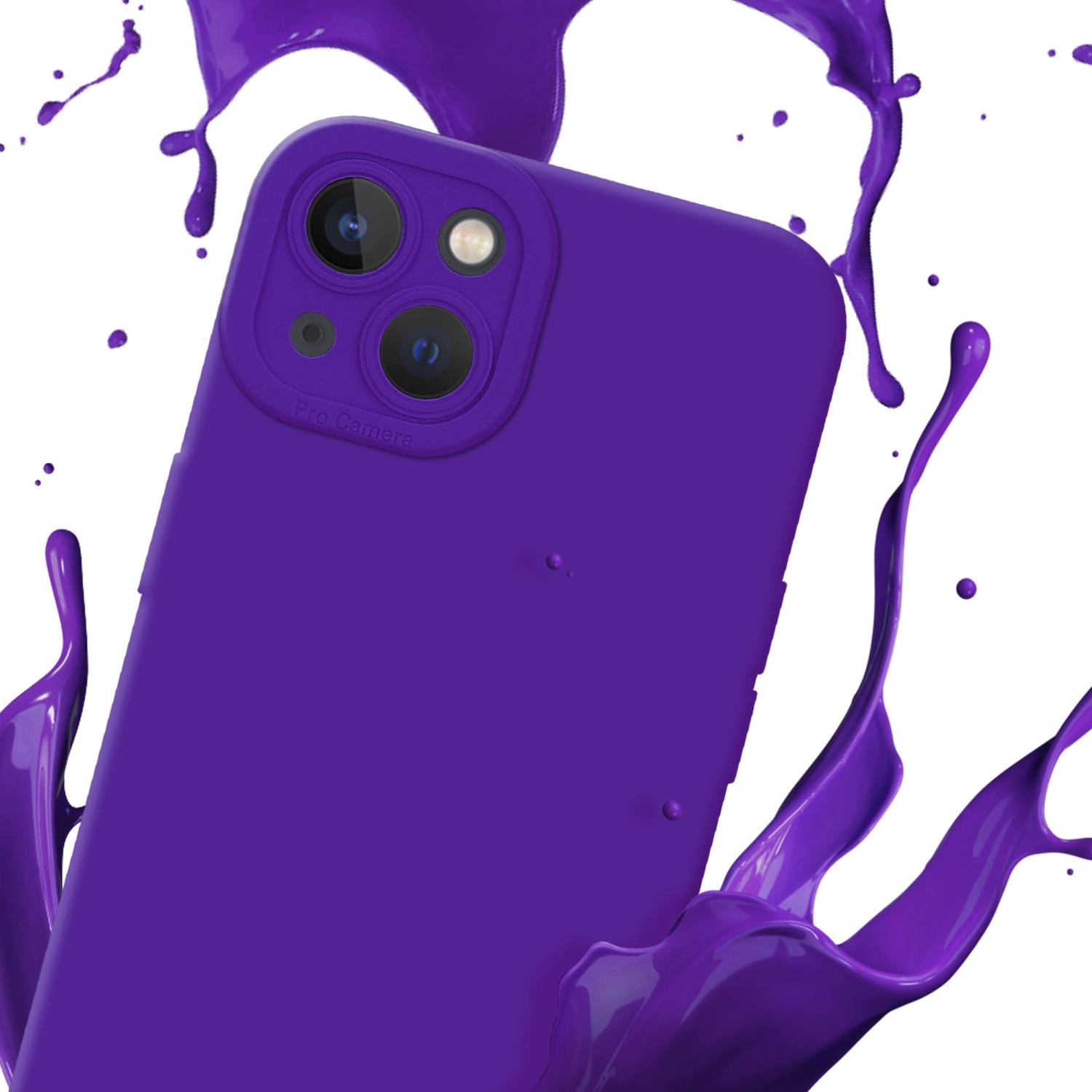 Thumbnail - Cadorabo Hülle für Apple iPhone 14 im TPU Fluid LM162 Style (Apple iPhone 14), Smartphone Hülle, Violett
