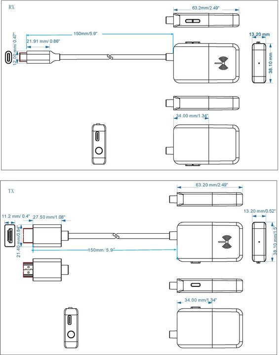 Actual product image Vision Wireless HDMI presentation set