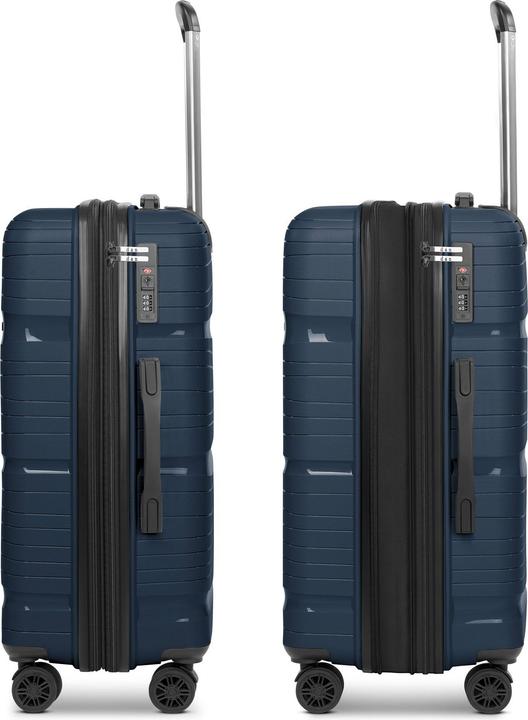 Produktbild D&N Travel Line 4300-Plus 4 Rollen Trolley M 65 cm mit Dehnfalte (58 l)